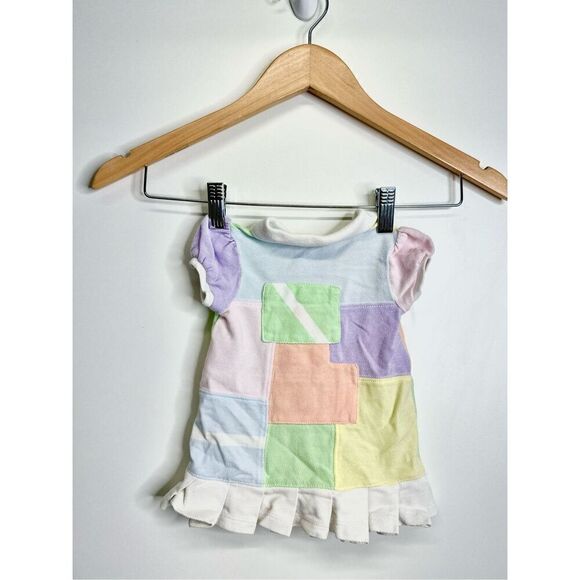 Ralph Lauren Baby Dress 3 Months Patchwork Multicolor  Collared Pastel - Picture 6 of 8